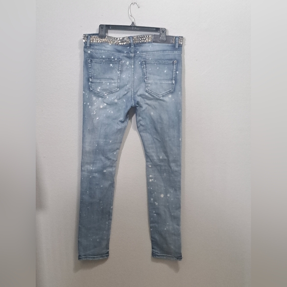 GFTD Los Angeles Distress Rip Studded Waist, Men's Jeans Size 36. - Picture 15 of 16